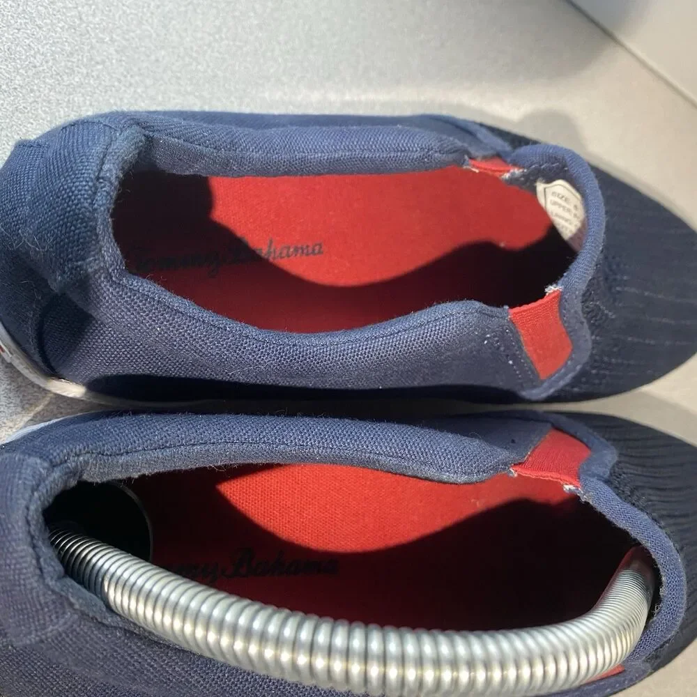 Tommy Bahama Kamiki Lined Mens 8 Blue Mesh Lifestyle Shoes Knit